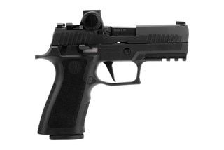 Optic-ready 9mm pistol for concealed carry, black.